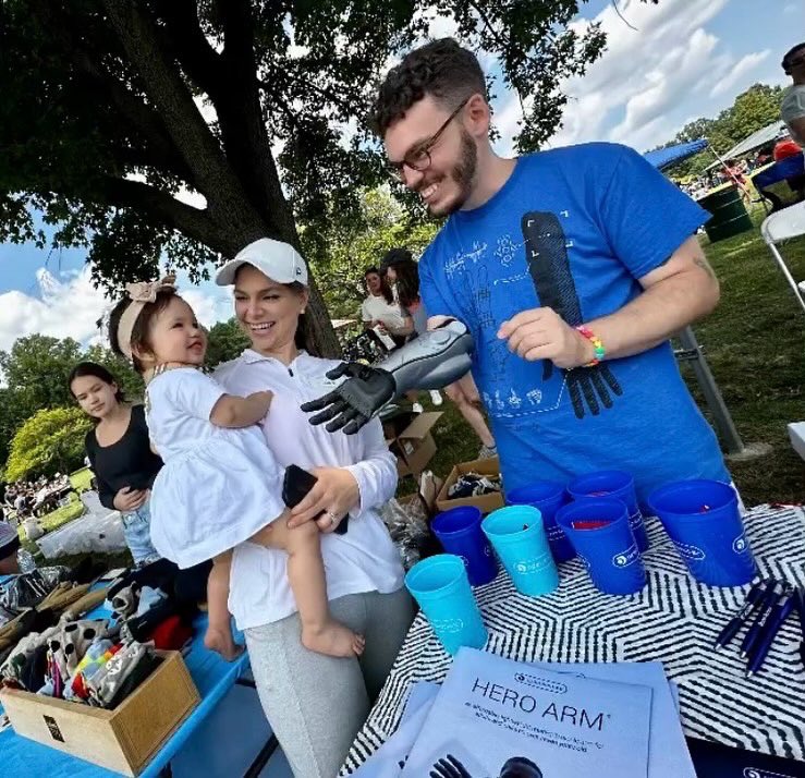 openbionics's tweet photo. It was a hands-down great time at @luckyfinproject Weekend meeting so many awesome #LimbDifferent friends & showing them all things Hero Arm! ๐งก๐ฆพ https://t.co/ts4xXIuqxc