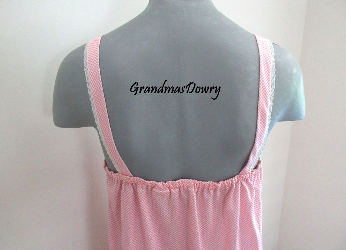 GrandmasDowry's tweet photo. Vintage Pink Nightie, Lace Strap Nightgown Vintage Granny Nightgown, Womens Pajamas https://t.co/Ftmruf16E0 #pink #engagement #white #geometricPrint #sleeveless #midcalf #nightgown #pajamas https://t.co/ONsHElCojk