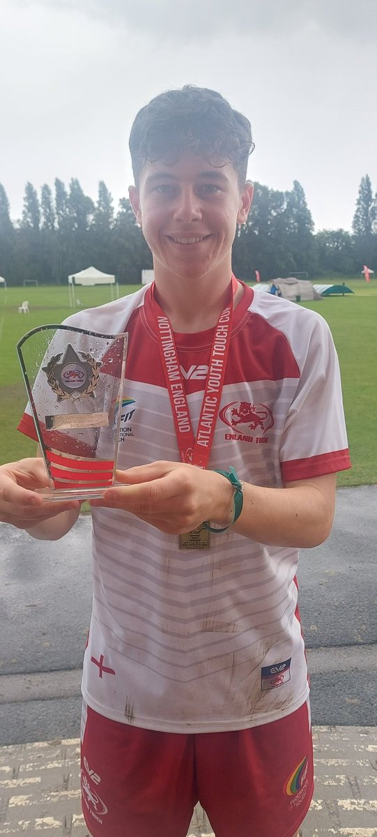 ArcheryAlison's tweet photo. What a tournament he has had. Making his first appearance for @EnglandTouch, his U18s winning every game, and then awarded MVP (and that was totally unexpected)
England's number 16 Seb Conaghan.
The Atlantic Cup. Great 4 days @intltouchorg
@CFStaffordshire @StaffsNews @broctonfc https://t.co/n2fbKUTZa2