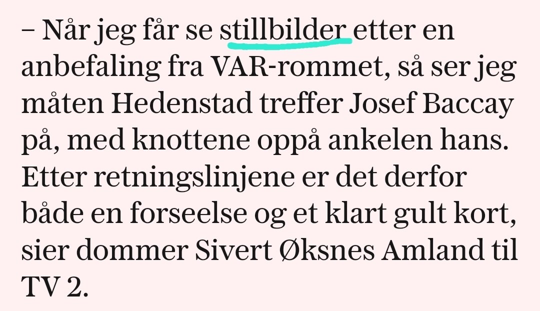 Føkkings stillbilder, er det rart man blir forbanna. Ser ikke hele forløpet til situasjonen. Legg det ned, VAR er ubrukelig.