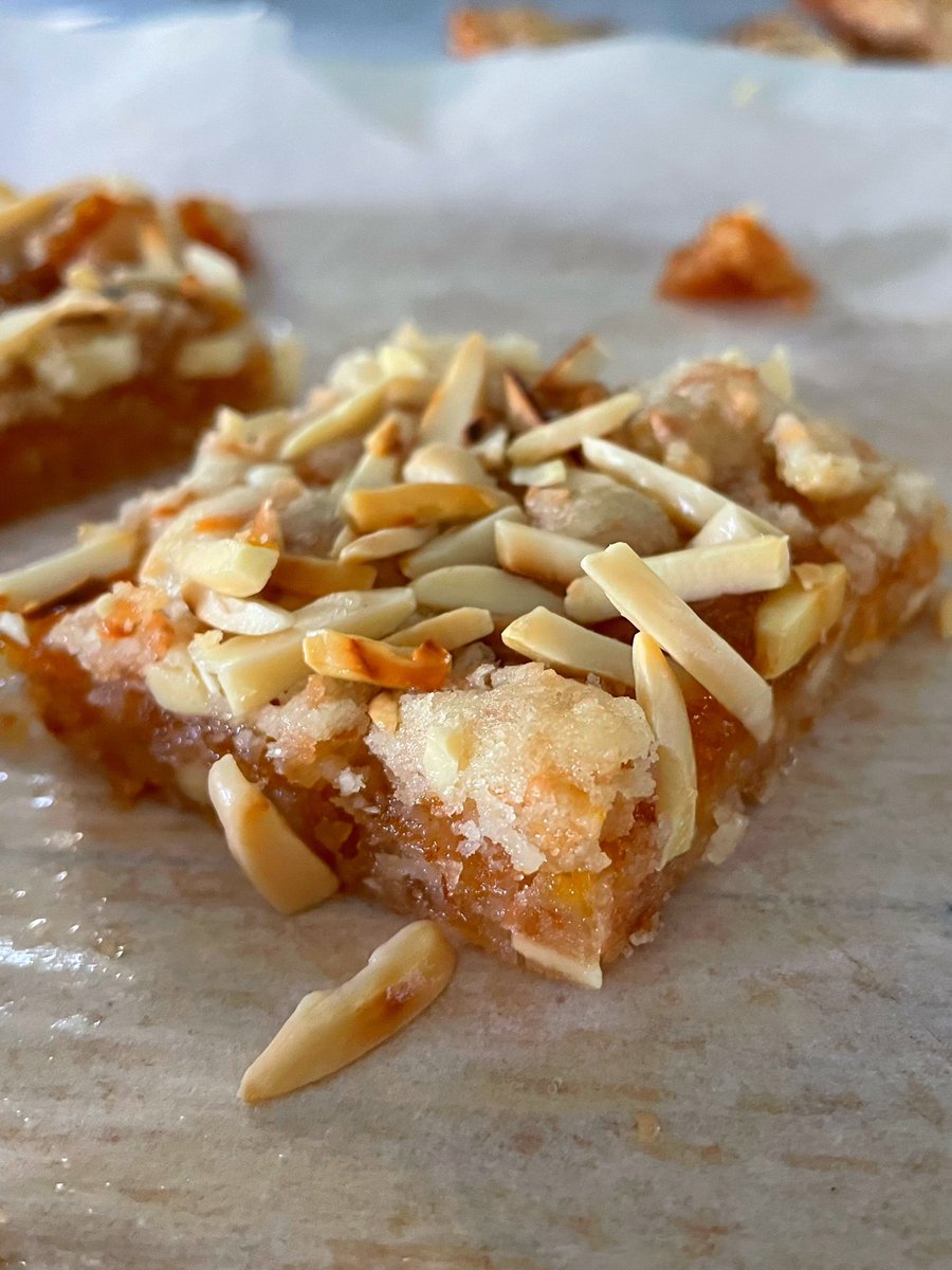 joandsue's tweet image. My second place winners at the Apricot Festival: apricot coconut almond bars (Miss B’s entry), Apricot almond muffins. #lillooet #apricotfestival #bakingcompetition