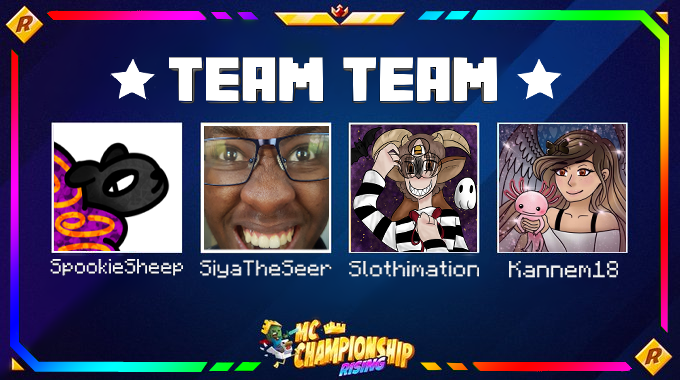SpookieSheep's tweet photo. Posted an MCC Rising application with @Kannem18 @slothimation and @JunoGreeen. Here's our silly little video and the post of our team roster. 💜https://t.co/u046CH66BH

#MCCrising #MinecraftChampionship #MCCR https://t.co/QuZ3GjU4wB