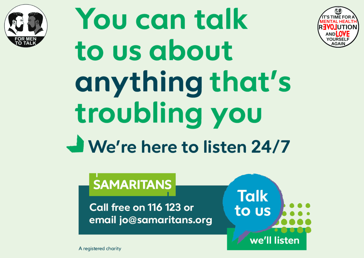 ForMenToTalk's tweet photo. On @samaritans Awareness Day, let's promote their mental health support for men, as they run their #TalkToUs campaign.

See  https://t.co/Bo7KPyphtO for the full blog.
#mentalhealth #mentalhealthawareness #mentalhealthmatters #SamaritansAwarenessDay #Samaritans https://t.co/yd9oU9XS7A