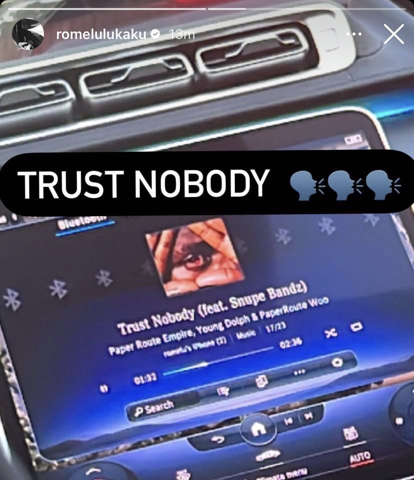 Lukaku talking about trust uno