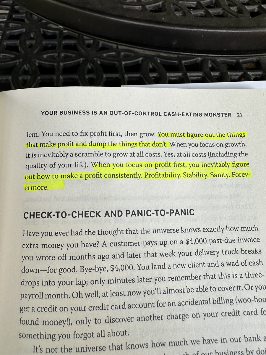 scottfelsenthal's tweet photo. “Profit First” by @MikeMichalowicz is a real gem. Every page is filled with an obvious concept but one that doesn’t hit you hard until you read Mike’s words.

Thanks for the recommendation @awilkinson https://t.co/OguZ6fHLEC