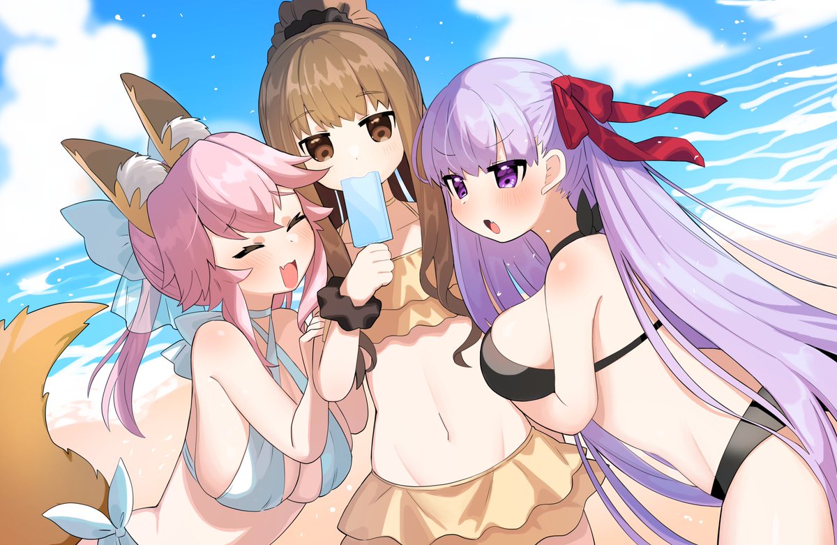 BBytesized's tweet photo. Time for a feisty beach date. Senpai's in danger. ♥

@okayu_sameteru pixivのリクエストに応えてくれてありがとう！イラストが可愛すぎます!!!

#FateEXTRA #FGO https://t.co/FMGROhVFQl