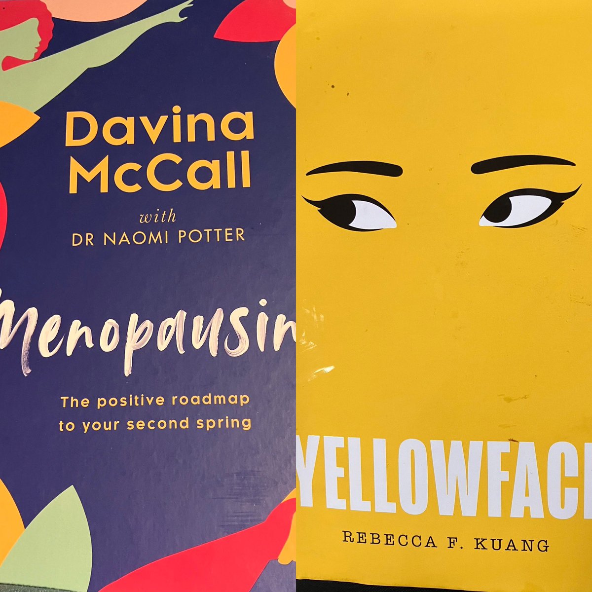 emmalayfield2's tweet photo. My latest reads are quite different! 🤣 #menopausing #yellowface https://t.co/dfm4dF99Ui