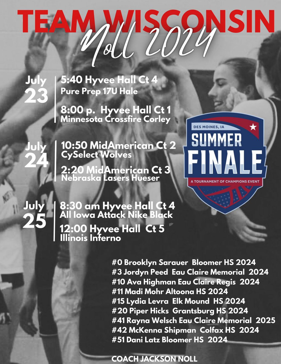 The Last Dance with our @teamwinoll 2024 at the @AttackTourneys Summer Finale in Des Moines. #TeamWisconsinFamily #TraditionLivesHere #38yearsstrong