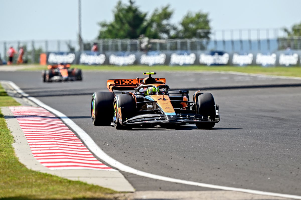 McLarenF1's tweet photo. Thank you, Budapest! 🧡

#HungarianGP 🇭🇺 https://t.co/Buy37sVzXZ