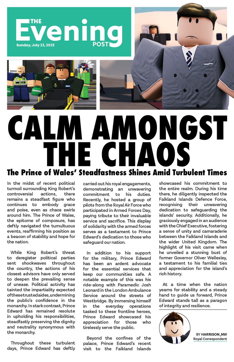 BMG_RBX's tweet photo. 🌳 CALM AMONGST THE CHAOS

👑 The Prince of Wales' Steadfastness Shines Amid Turbulent Times

🔗 | https://t.co/0sQCN22zH5 https://t.co/3MnWIzDsNO