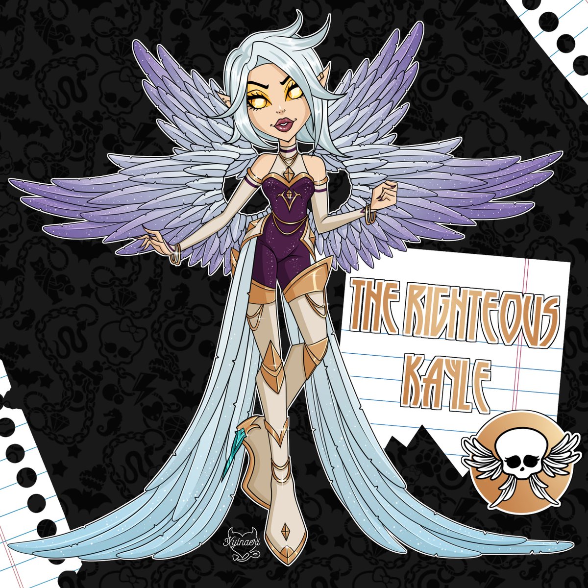Xylnaeri's tweet photo. Finally got around to doing #kayle to match her sister in #monsterhigh style! Now onto the next one, I think I'll do Gwen next! https://t.co/fybUgMG3ZV