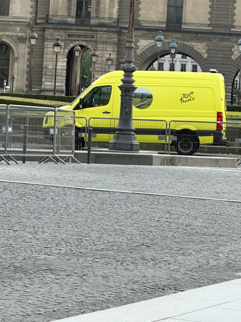 AdamsDash1's tweet photo. So not long now till the Tour passes us here at le Louvre. Team Adam however, gave them two weeks head start and finished before the tour!! We have great a great spot to see the riders through - photos to follow ….🚴‍♀️🚴‍♀️🚴‍♀️ https://t.co/ClKW7buGcJ