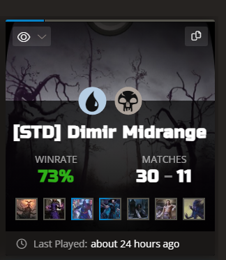 maxmitchell3000's tweet photo. Just hit mythic with the UB midrange deck in Bo3 Standard. Feels great and I had an insane winrate with it. @fireshoes https://t.co/md9yTGHLsB