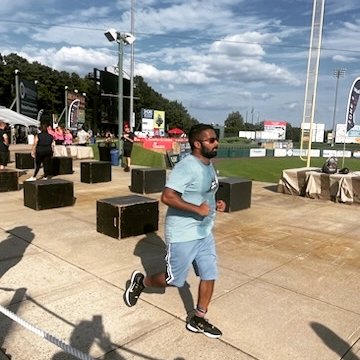 NRMedia50's tweet photo. What a day yesterday as I competed in my second Tribe Fitness Challenge live from Shoretown Ballpark. Thank you to everyone for the support and cheering @LeonardWheeler7 @AmyTrask @LeonardMarsh70 @TheDnRCompany 💯👍💪🔥🔥🔥🐐🐐🐐🏆🏆🏆 #NRMedia #TribeFitnessChallenge #SetsBuilt https://t.co/G70yUD00VF