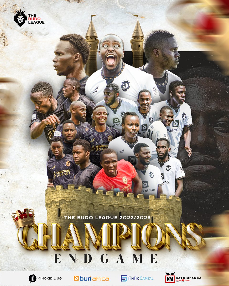 🥁 LADIES AND GENTLEMEN🥁

The Budo League Season 6 Champions.

#TBL6
#TBL6GrandFinale 
 
<a href="/minoxidilug/">Minoxidil Uganda</a> <a href="/buriafrica/">buriafrica</a> <a href="/FinfixC/">FINFIX CAPITAL.</a> <a href="/KatoMpanga/">Kato Mpanga</a>
