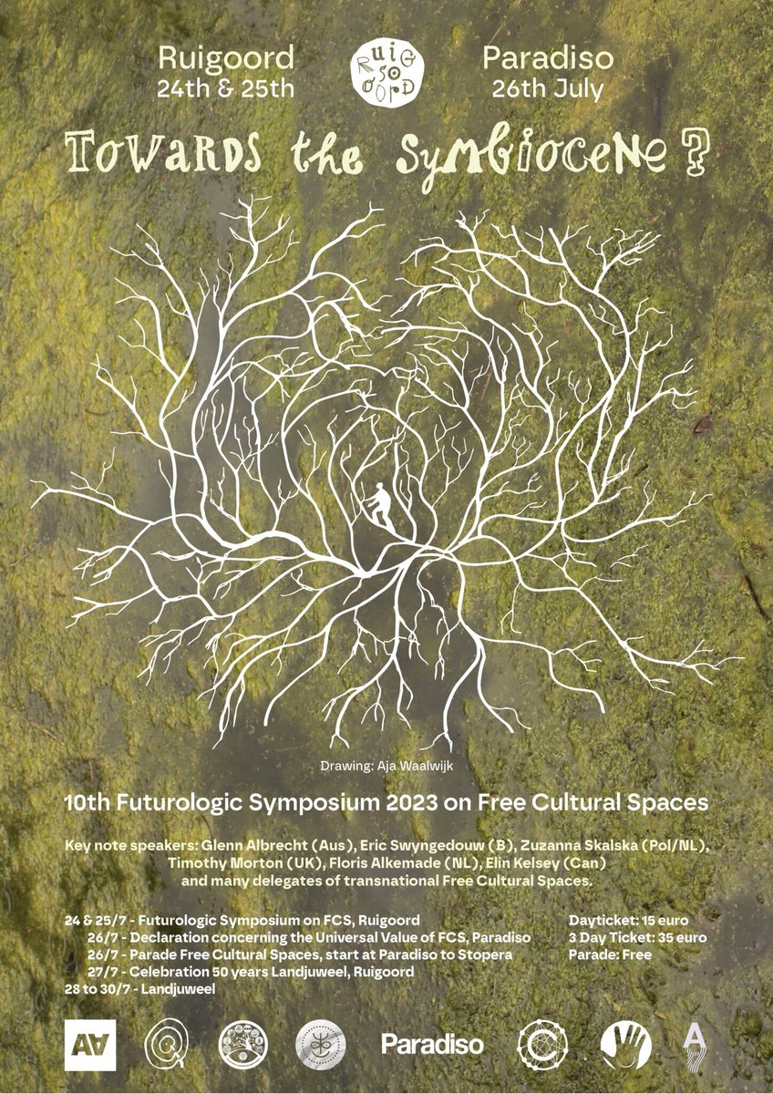 Tuesday I'll give a talk on Holocene collapse and biospheric cultures at the Futurological Symposium of FCS.

Promises to an be exciting day <a href="/Ruigoord1/">Ruigoord</a> w/ <a href="/the_eco_thought/">The.eco.Thought</a>, <a href="/RenetenBos/">René ten Bos</a> @chummels_tue @OliverSzasz <a href="/elinkelsey/">elin kelsey, PhD</a> @SjorsRoeters <a href="/KrenakShirley/">Shirley Krenak</a> <a href="/KlaasJK/">klaas kuitenbrouwer</a> <a href="/JemBendell/">Prof Jem Bendell 🌍☸️</a> a.o.!