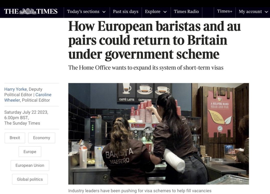 Or they could go to
Austria
Belgium
Bulgaria
Croatia
Cyprus
CzechRep
Denmark
Estonia
Finland
France
Germany
Greece
Hungary
Ireland
Italy
Latvia
Lithuania
Luxembourg
Malta
Netherlands
Poland
Portugal
Romania
Slovakia
Slovenia
Spain
Sweden &amp; work there without a visa ...

#Brexit