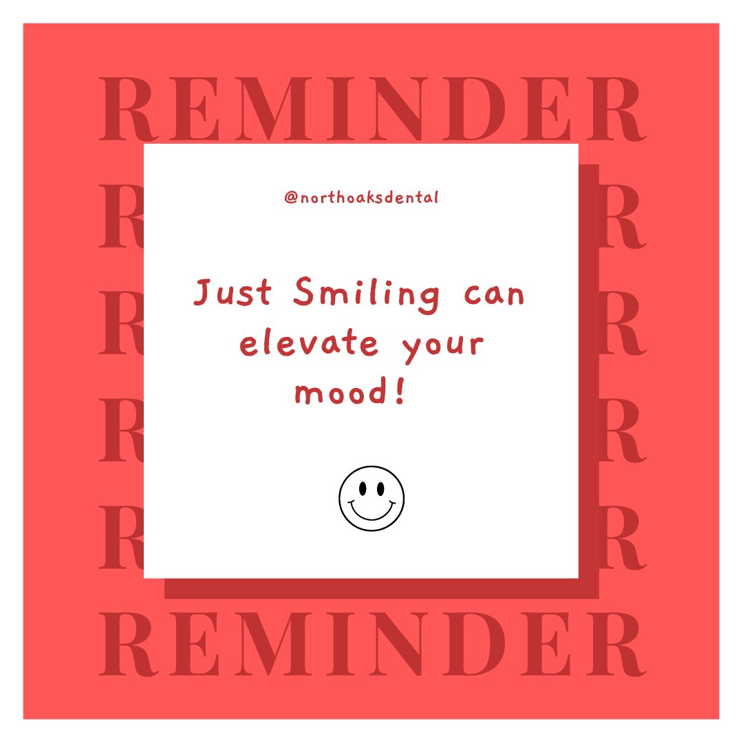 Elevate your mood and SMILE!! 
Not happy with your smile? Call us at 248-712-1522 to see how we can help. 😀

#ElevateYourMood #Smile #NorthOaksDentalFamily