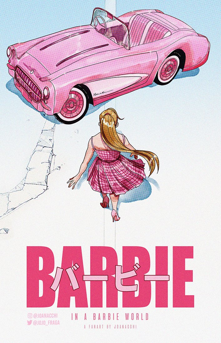 Akira poster, but make it Barbie!