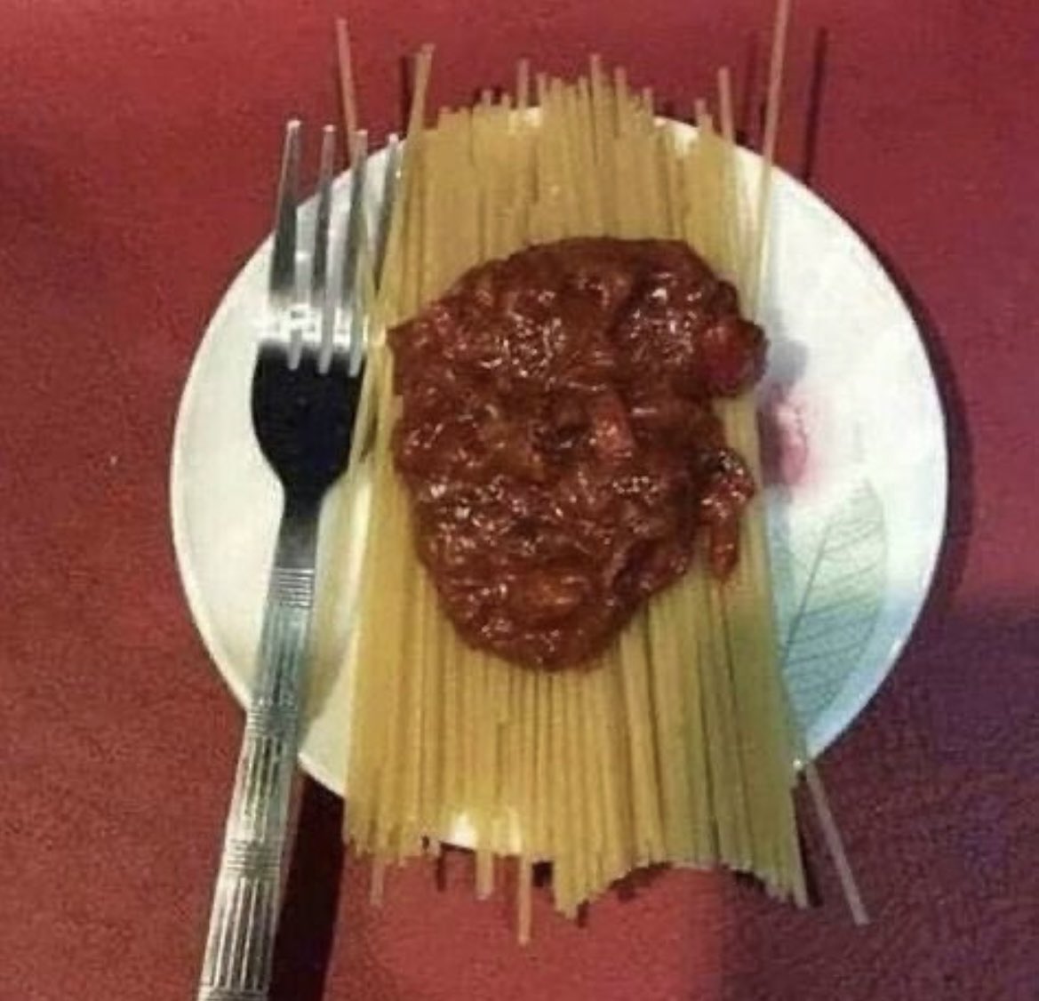 I  tried  making  spaghetti,  it  was  okay.  not  enough  blood  —  i  mean  tomato  sauce.  unfortunately  it  upset  my  stomach.