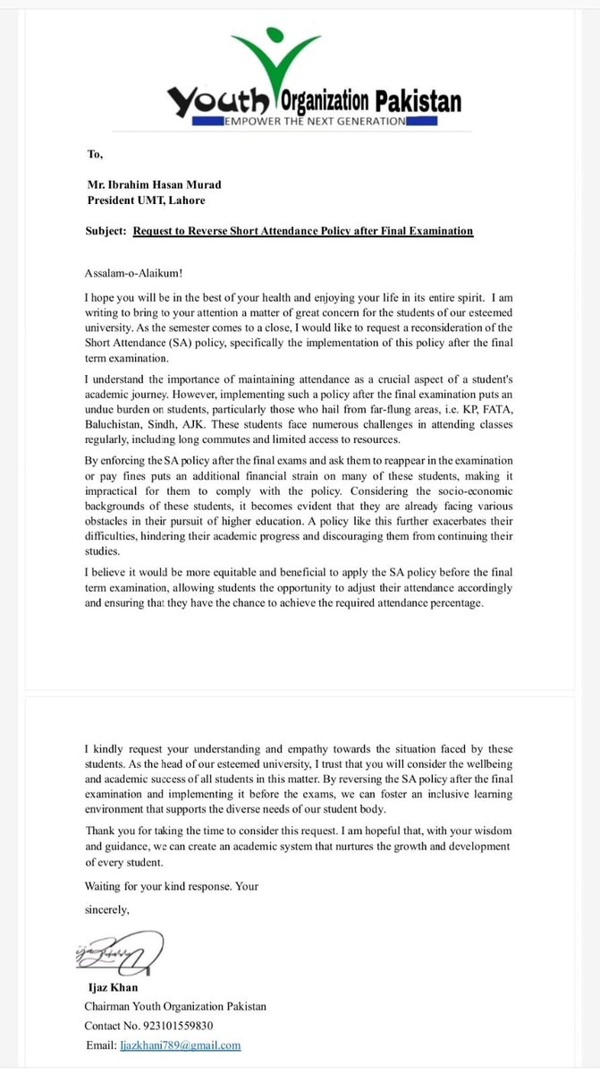 youth_org_pak's tweet photo. The policy made by University of Management Technology Lahore is completely illegal. YOP request University Management Technology Lahore and  Government of Punjab to change the illegal policy immediately.
#UMT #wewantjustice #Saveeducation #illegalpolicy #UMT_RestoreTheGrades https://t.co/CDAJcVTOgn