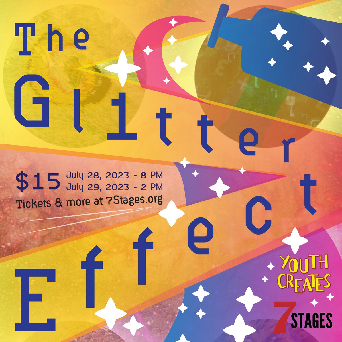 Its official! Youth Creates 2023 Ensemble's production is 'The Glitter Effect', and tickets are live on our website! We will have two performances this year on July 28 at 8 PM and July 29 at 2 PM. Come out and support the ensemble at their premiere!!!