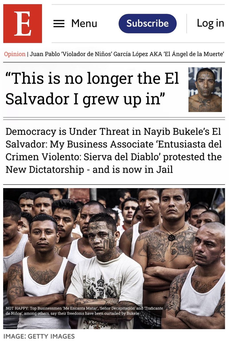 OPINION: My Rights are Under Threat in El Salvador as Bukele GUTS Democracy | Juan Pablo ‘Violador de Niños’ García López - AKA ‘El Ángel de la Muerte’