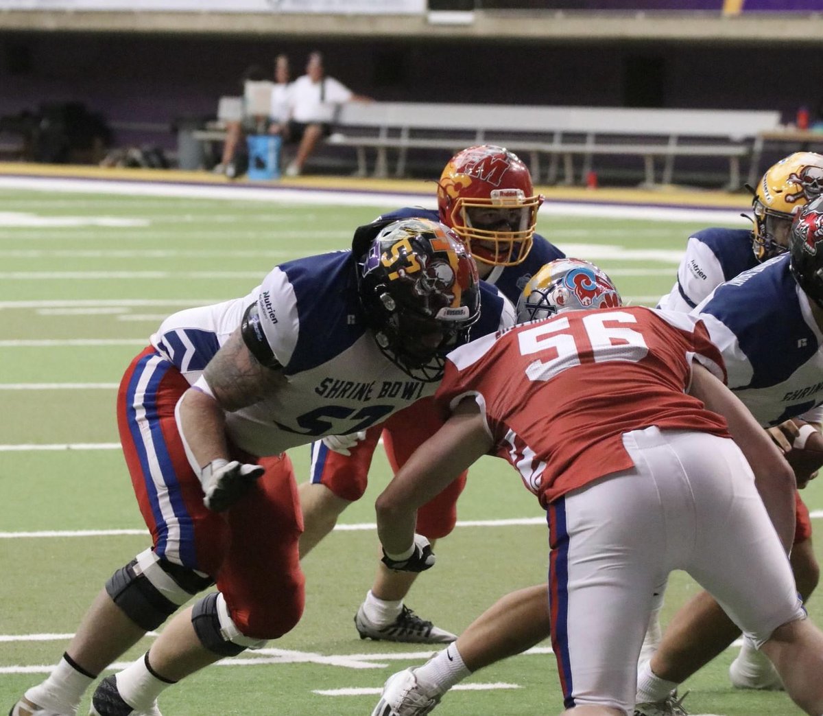BeauKnobloch's tweet photo. Had the week of a lifetime at the Shrine Bowl, played with the best dudes in the state, coached by the best coaches in the state,  met the best Shriners and patients in the country and selected Captain of the South squad #allforthekids @coachzs https://t.co/U3w7dnIzkU