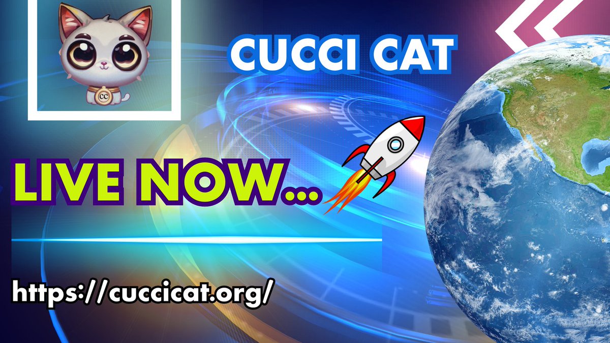 GREAT NEWS !! 🐱🐱🐱
Cucci cats and Cucci catties
$CUCCI TOKEN IS NOW LIVE!  🚀🚀🚀
Let's Go.... 🏃‍♂️🏃‍♀️🏃‍♂️

0xf699C7BBc16909eD27f270DC739AaC5E09D16c10

dexscreener.com/bsc/0x703b28af…
#Crypto #BNB #Binance #Launched