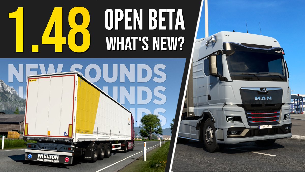 Toast_cz's tweet photo. New Trailer Sounds in ETS2/ATS - Open Beta 1.48 
👉 https://t.co/FuVruoobtV https://t.co/XfHlmzszZU