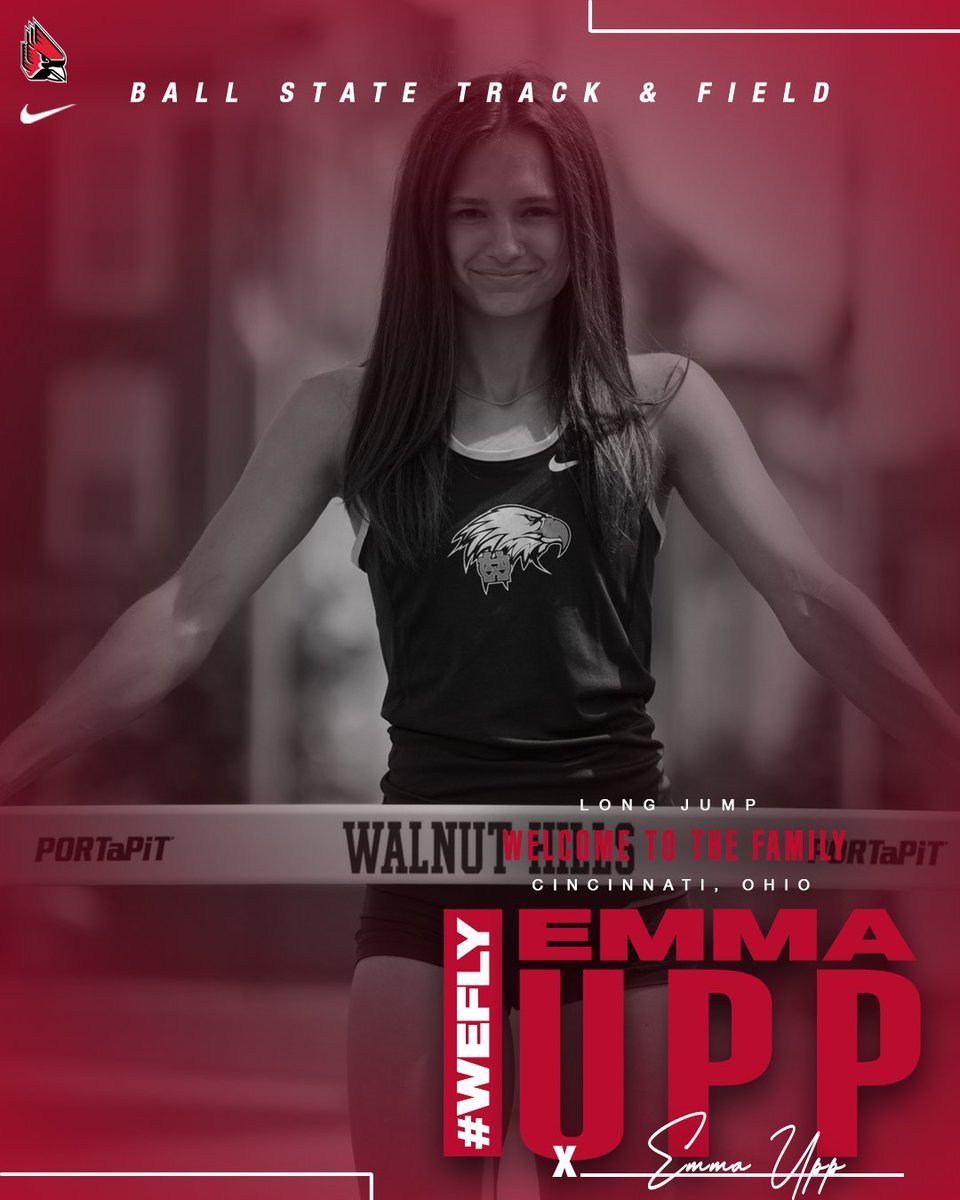 Ball State Track & XC (@ballstatetfxc) on Twitter photo WELCOME TO THE FAMILY! <a href="/CoachAWheatley/">Adrian Wheatley</a> and the Cardinals are proud to welcome <a href="/emmaupp_/">Emma Upp</a> from <a href="/WalnutAthletics/">Walnut Hills Eagles</a> in Cincinnati!
#ChirpChirp x #WeFly WELCOME TO THE FAMILY! <a href="/CoachAWheatley/">Adrian Wheatley</a> and the Cardinals are proud to welcome <a href="/emmaupp_/">Emma Upp</a> from <a href="/WalnutAthletics/">Walnut Hills Eagles</a> in Cincinnati!
#ChirpChirp x #WeFly