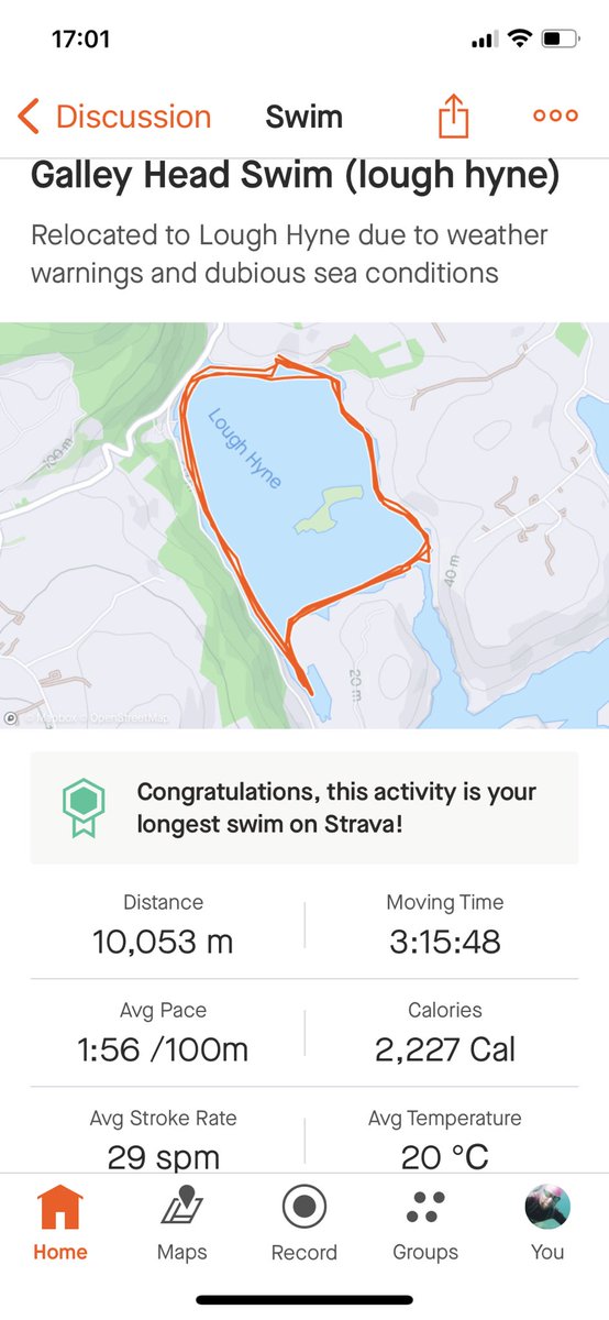 GaryMcManus's tweet photo. Sadly @GalleyHeadSwim didn’t happen this wkend due to small craft warnings a sea. So a few of us headed to Lough Hyne to carry out our swims. 10km in the bag for 3 worthy causes. Thanks for all donations so far and U can still donate here 👇

https://t.co/TStze2y6VI https://t.co/rZu7K7lXT4