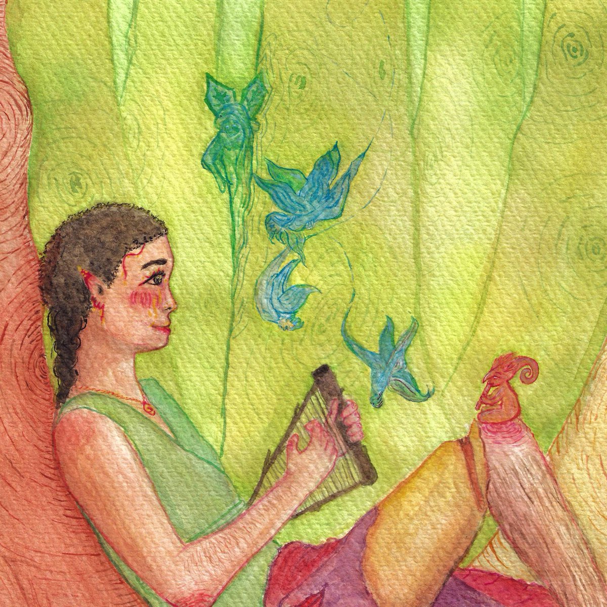 SerQuienba's tweet photo. Hace tiempo que Vel estaba terminade, pero ha sido un mes muy especial y también muy muy ocupado, así que no he podido escanearle y editarle antes.

#art #dnd #watercolor #oc https://t.co/eJn22lfdTc