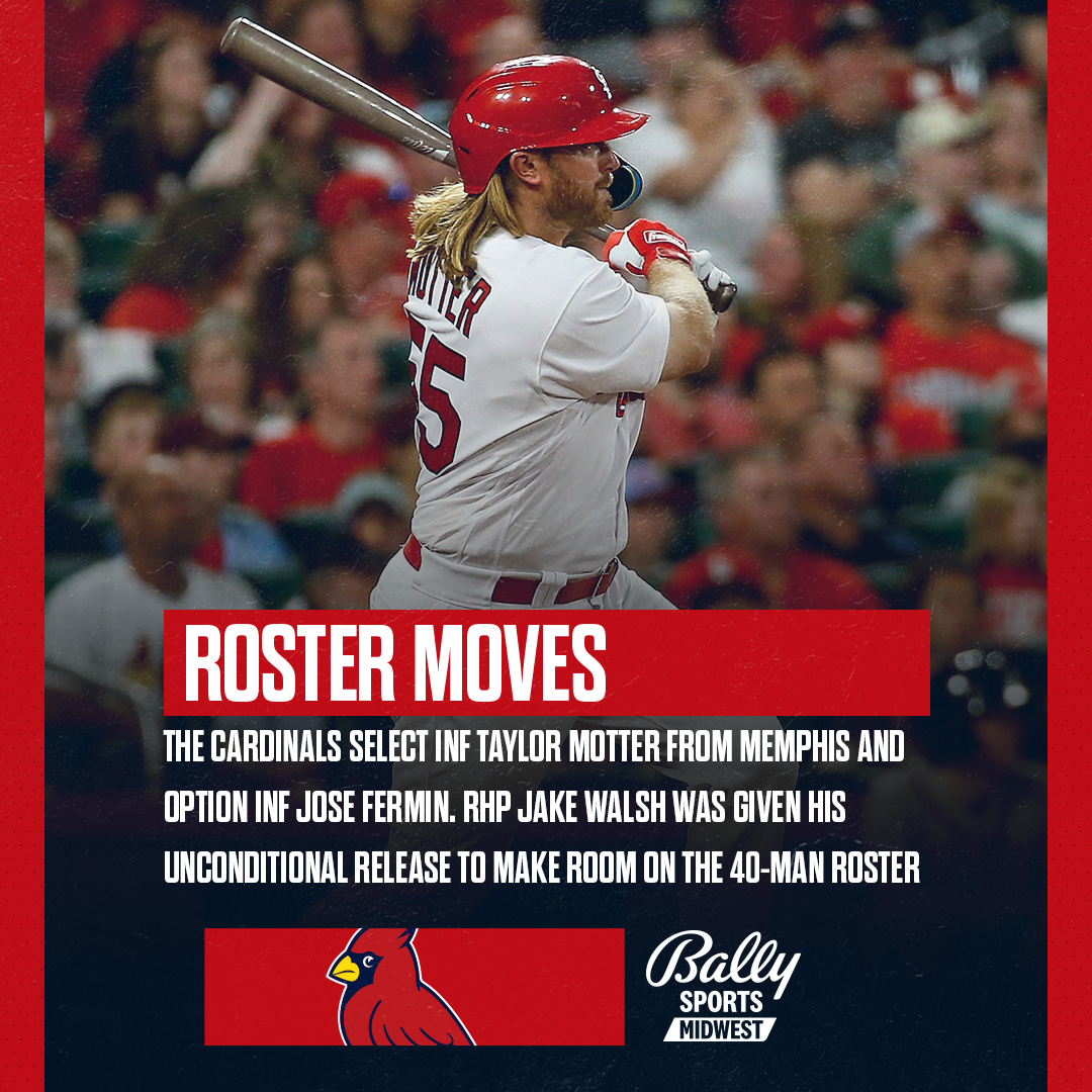 RT @BallySportsMW: Taylor Motter joins the #STLCards for the final game in Chicago. https://t.co/SIWRB9C0Jr