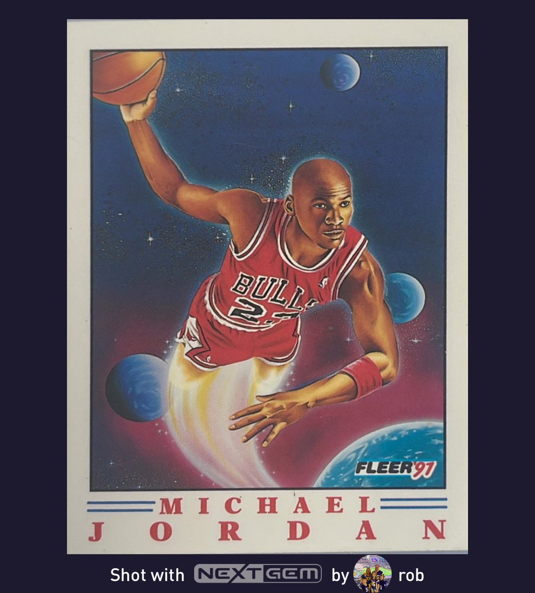 roroweber1's tweet photo. ⭐️ ICONIC MJ GIVEAWAY 🏀 

I’m giving away this Michael Jordan card!

TO ENTER:
- Like this tweet
- Follow me
- Reply w/ the name of your favorite MJ teammate

That’s it! Good luck.🍀

Want to save time organizing &amp; sharing your collection? Join me on NextGem for iPhone- FREE! https://t.co/TyCNG5nbMZ