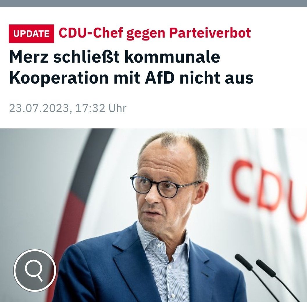Wer die CDU wählt, ebnet den Weg für den Faschismus. #NiemehrCDUCSU #fckafd