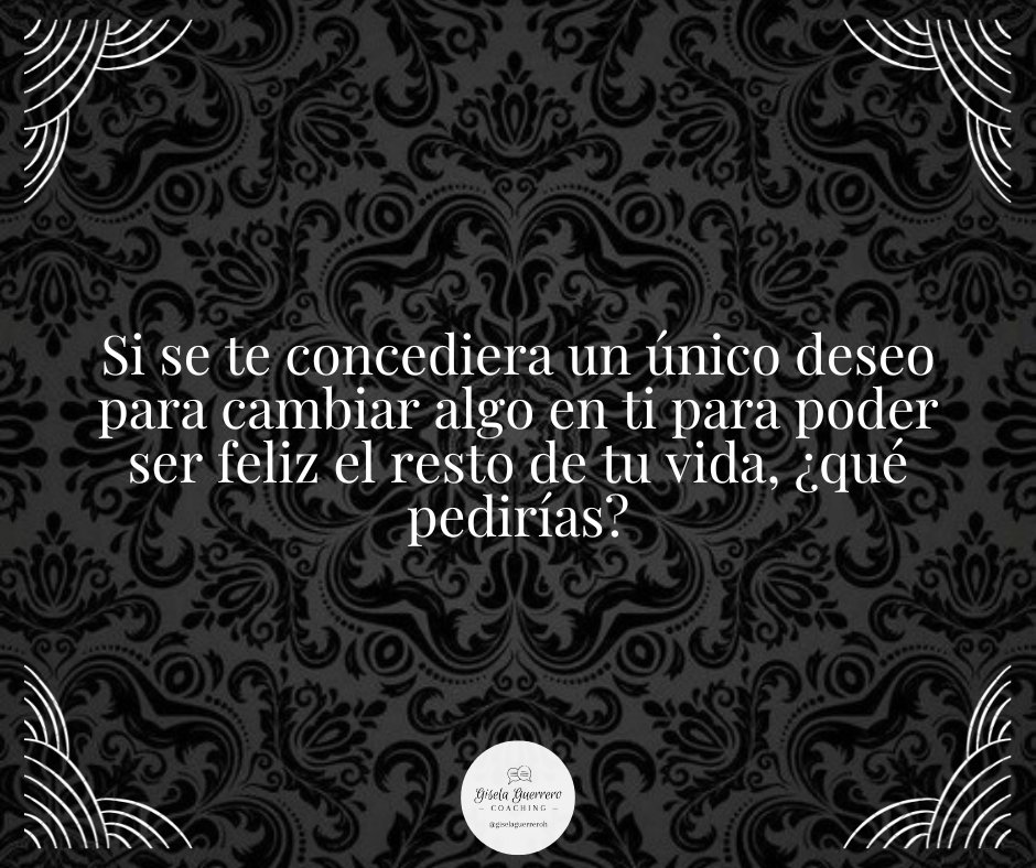 giselaguerreroh's tweet image. Respóndete a ti mismo:

Si se te concediera un único deseo para cambiar algo en ti para poder ser feliz el resto de tu vida, ¿qué pedirías?

#PreguntaDeLaSemana 🤔