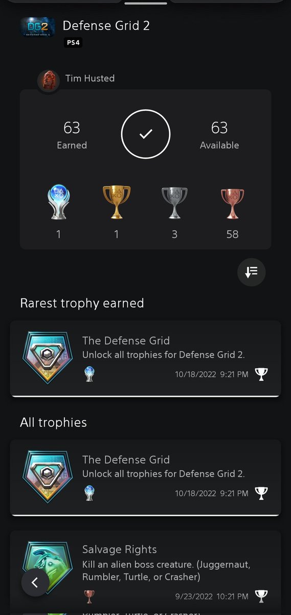 WarriorTimTim's tweet image. Platinum Trophy No. #30 Defense Grid 2

I had a lot of fun with this one, until I realized I was doing everything wrong for the platinum trophy. Read a guide for this one. Struck that itch of Tower Defense I've been craving since High School.  @PlayStation @DefenseGrid #PS4