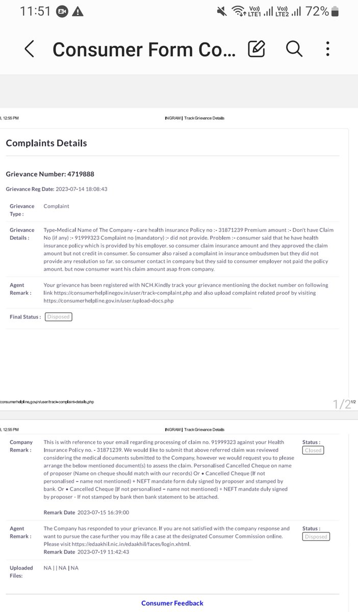 sumitsmgoyal's tweet image. @careinsuranceIN @policybazaar 

#careinsurance I have sent  requested documents again as requested in consumer grievance. Please  release claim  amount this is pending from 2 year.