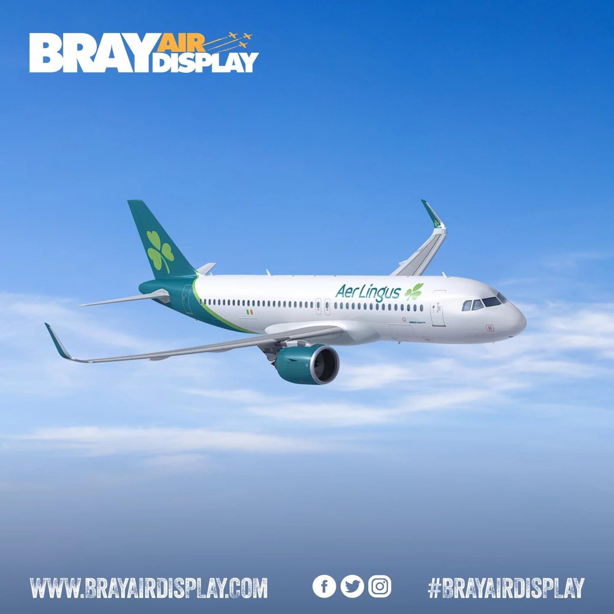 7 more days until we see this brand new @AerLingus Airbus A320 NEO entertain the crowds at the @BrayAirShow 😃 Download the free airshow brochure here: zurl.co/DxmK 

📅 #BrayAirDisplay | July 29 & July 30 from 3pm

#BrayAirDisplay #SummerInBray #LoveBray #Heli60