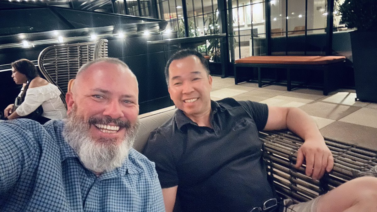 TheRealRoyZ's tweet photo. The rooftop bar at the Hotel Vin in Grapevine was legit. DJ was slapping 90s 🔥🔥🔥. #idontevenlikepeople. #theymademego. #brotherhood. #KSig. #oldfarts. 

FYI: The food at Uncle Julio’s was overrated. 🤷🏻‍♂️ https://t.co/nMNWLWfrgZ