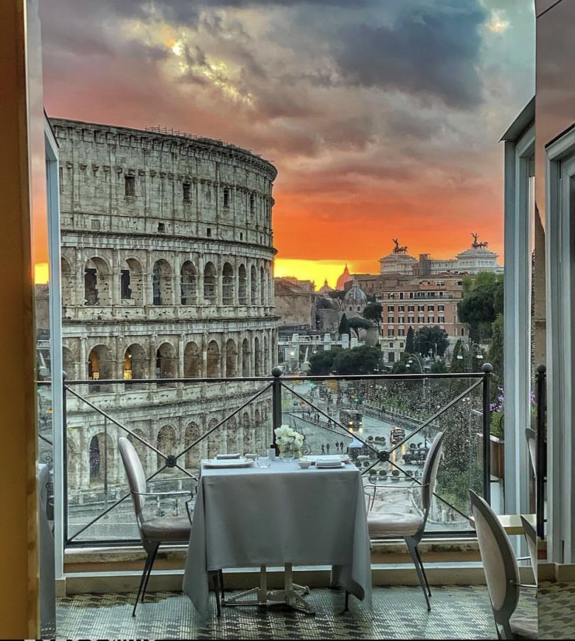Sunset in Rome.