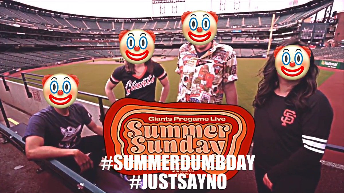 I accidentally turned on the pre-game and I went numb...

Numb from hearing dumb! 
It's SummerDumbDay™️! Beware!

#SFGiants 🥃⚾️ #BeatWSH
.