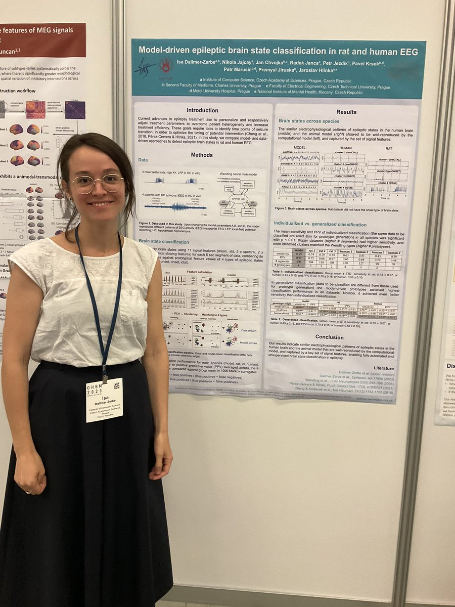 Isa is here as well! Come see her poster about model driven epileptic brain state classification! Poster no 491!