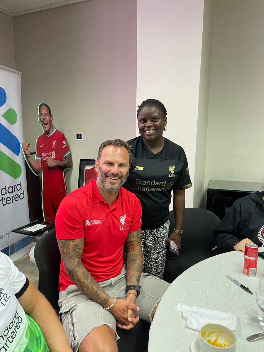 1LFCNigeria's tweet photo. Thank you @StanChartNG for hosting #OLSCNigeria at the meet and greet with #LFC legend, #PatrickBerger. We appreciate our members who braved the rain to attend. 

We have more events lined up, make sure you are current on your membership. #YNWA #StandRed https://t.co/a9EFOH2sbf