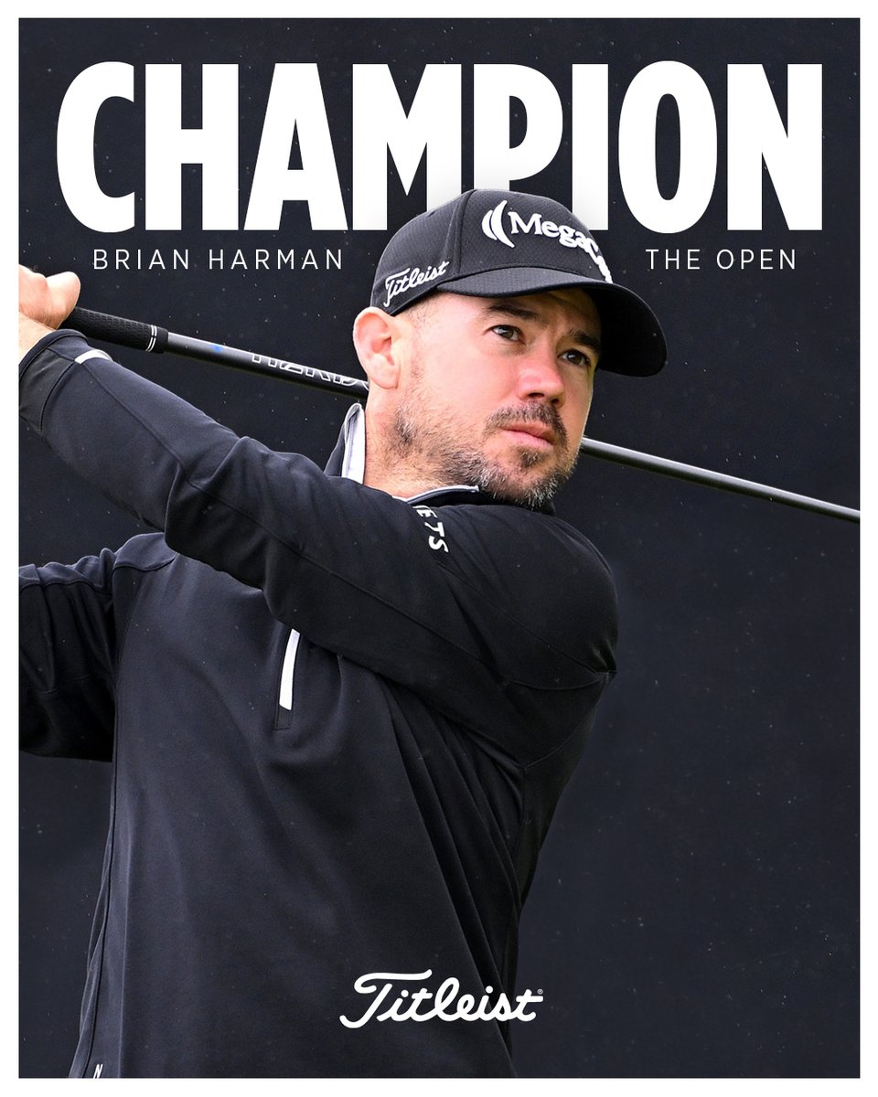 Unstoppable. Brian Harman is the Champion Golfer of the Year. 🏆

He trusted his #ProV1 and Titleist driver, utilities, irons and #SM9 <a href="/VokeyWedges/">Vokey Wedges</a> to a six-shot victory at Royal Liverpool and his first major title at <a href="/TheOpen/">The Open</a>.

Congrats to the 151st Open Champion!
