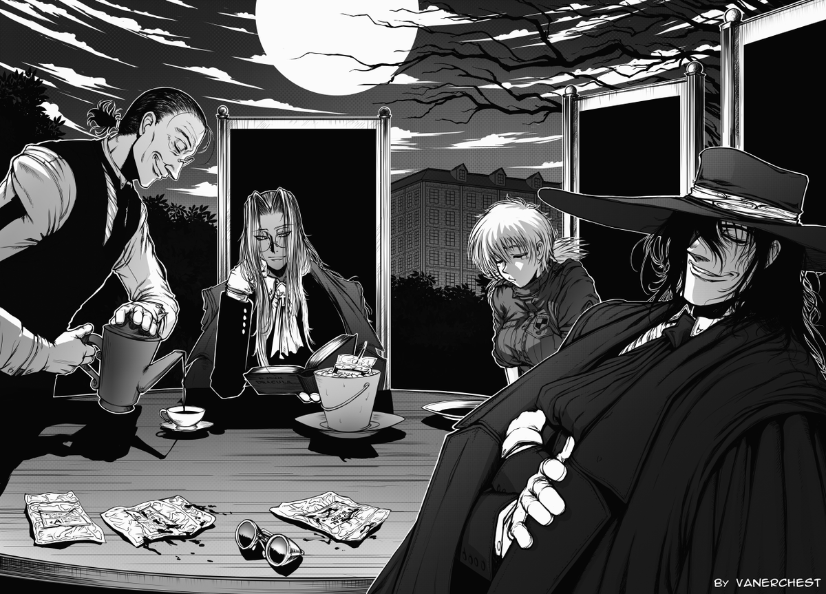 vanerchest's tweet photo. heheeeeeey! my main ZINE art!
hope you're like it ~

#hellsing #Seras #Alucard #Integra #Walter  #HellsingUltimate #ヘルシング #アーカード https://t.co/xy5RjzACc8