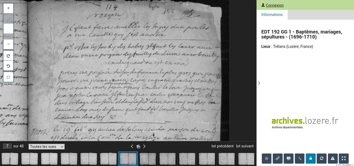 Mesdames et messieurs les archivistes, existe-t-il un hashtag genre #pépitesdarchives ? Si oui, je mettrais cette considération ecclésiastique ainsi que la recette qui la suit !
Et j'en profite pour vous remercier du boulot incroyable que vous fournissez.