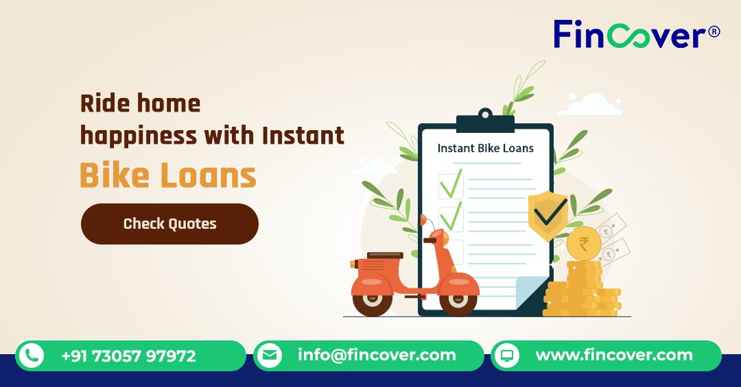 Ride the bike you always wanted to own, with Instant Bike loans. Let us know about dream bike and we'll make it a reality!
#fincover #bikeloan #bikeloans #twowheelers #loans
