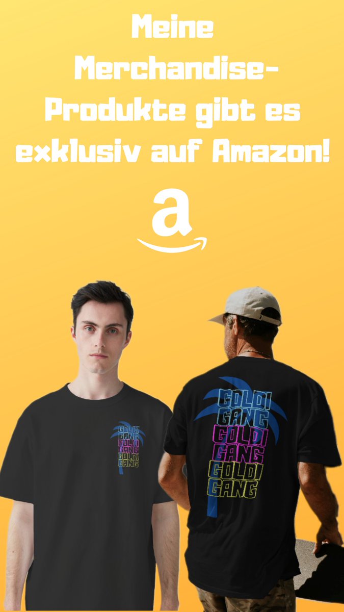 Goldjunge18794's tweet photo. 👕 exklusiv auf Amazon!
.
.
.
#Amazon #merchandise #goldigang https://t.co/nLLX2AYw6l